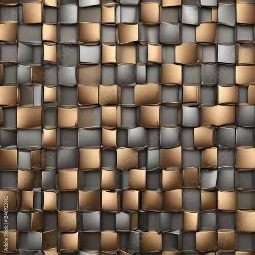 Tiled Metallic Grids Geometric grids filled