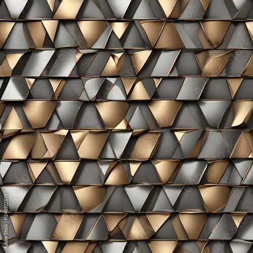 Tiled Metallic Grids Geometric grids filled