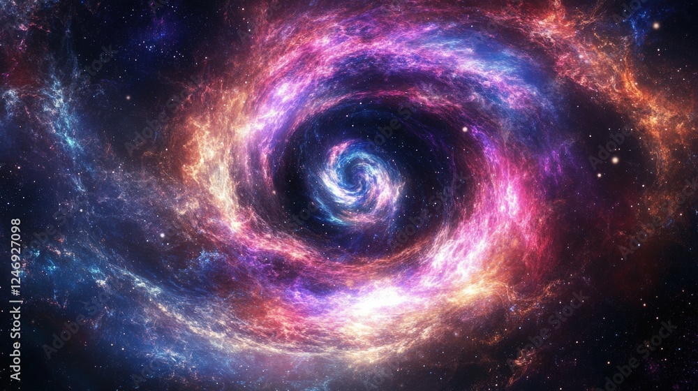 Spiral Galaxy Nebula With Vibrant Colors Spiral Galaxy Nebula With Vibrant Colors