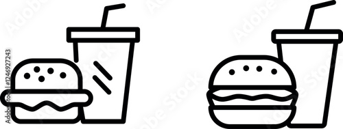 Quick and Tasty Fast Food Icon for Restaurants, Meals, and Snack Lovers