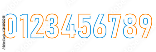 set anniversary 0 to 9 year logo designs. abstract number, icon, vector illustration
