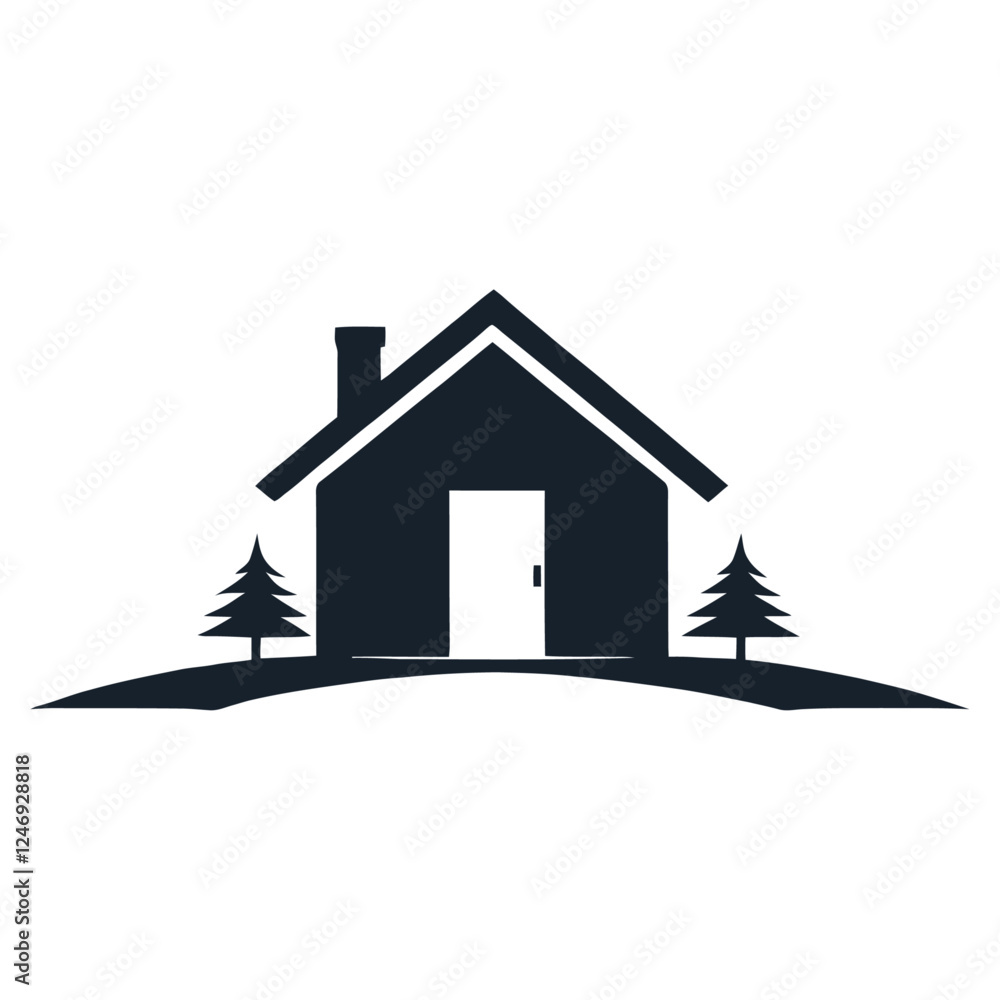 Naklejka premium house in the snow