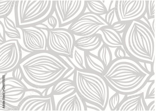 Seamless floral pattern with leaves vector design.