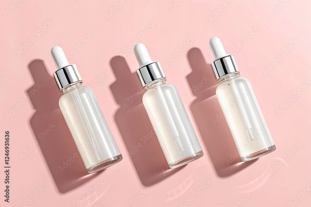 Obraz premium Serum Bottles, Cosmetic Packaging Mockup