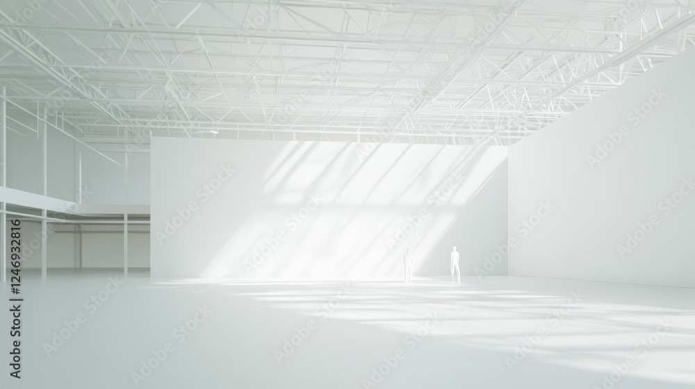 Spacious, minimalistic interior with natural light. Spacious, minimalistic interior with natural light.