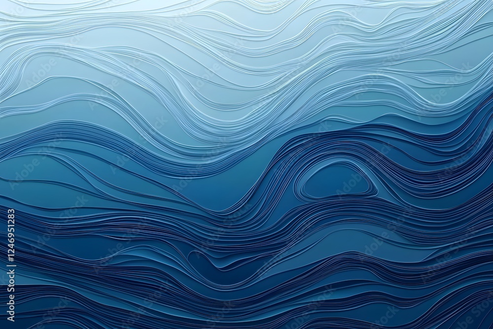 Abstract Blue Wave Layers: An mesmerizing abstract artwork featuring layered shades of blue, creating a dynamic and flowing wave-like pattern. The artwork evokes a sense of depth, movement. Abstract Blue Wave Layers: An mesmerizing abstract artwork featuring layered shades of blue, creating a dynamic and flowing wave-like pattern. The artwork evokes a sense of depth, movement.
