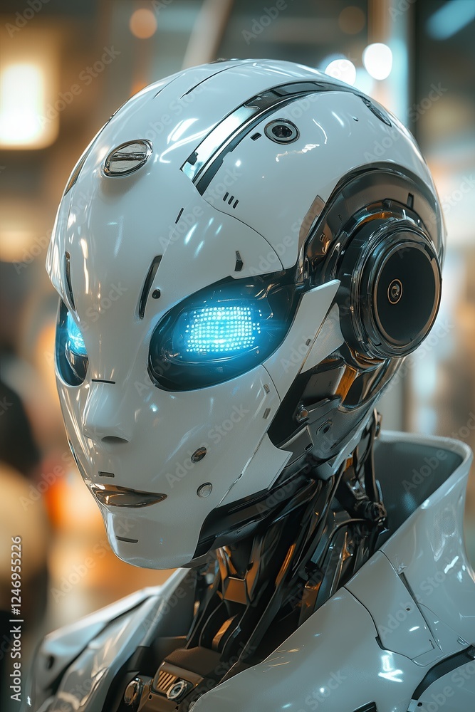 Isometric AI robotic icon flat art, clean and modern digital assistant model with soft rounded edges and expressive LED facial display Isometric AI robotic icon flat art, clean and modern digital assistant model with soft rounded edges and expressive LED facial display