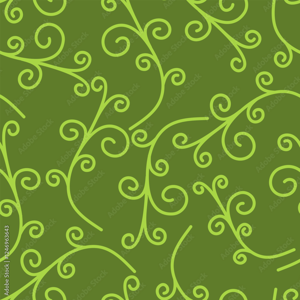 Elegant Green Vine Pattern Background Elegant Green Vine Pattern Background