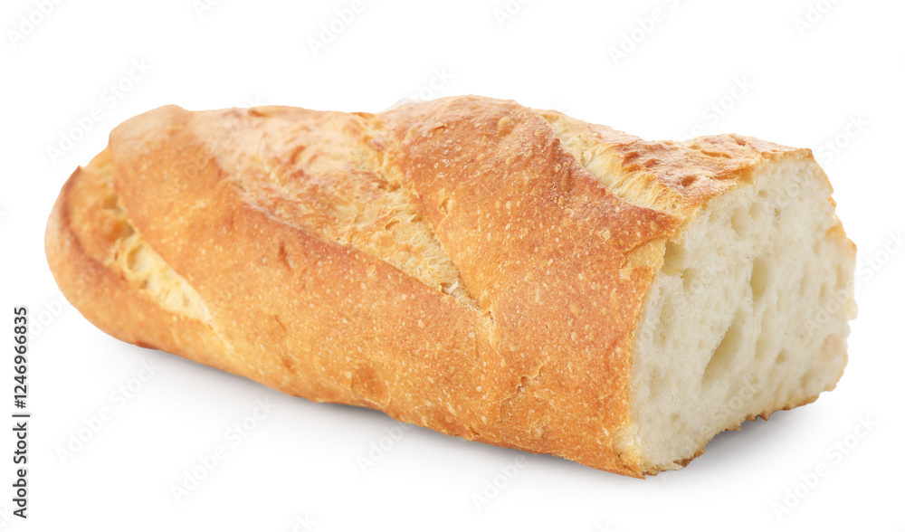 Piece of fresh bread isolated on white Piece of fresh bread isolated on white