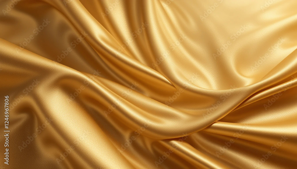 Golden Fabric wave with Smooth Flowing for abstract background. Golden Fabric wave with Smooth Flowing for abstract background.