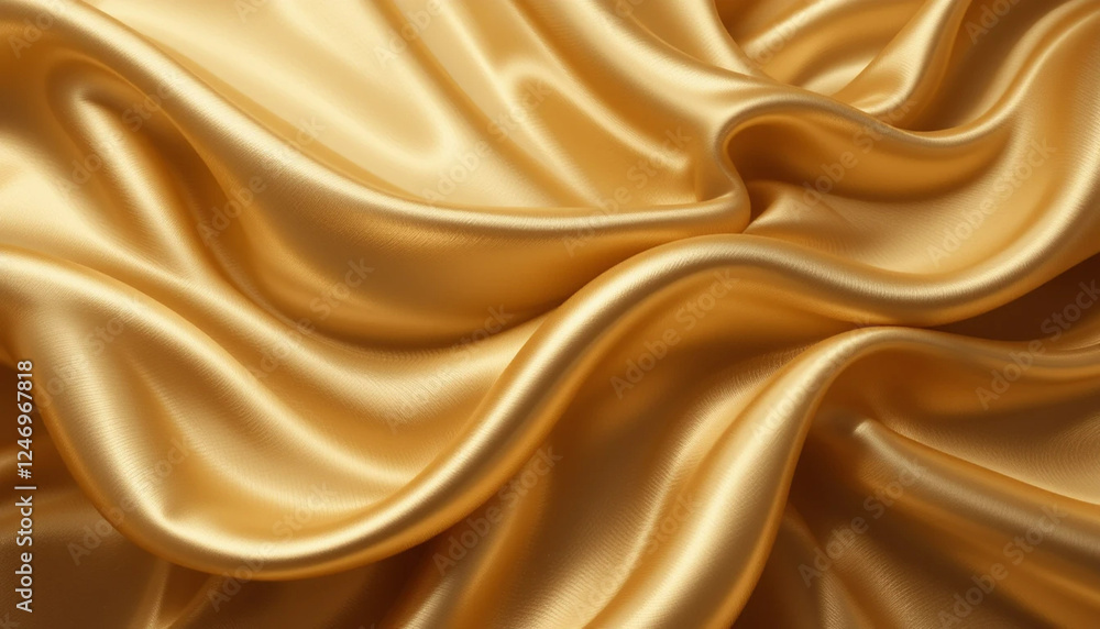 Golden Fabric wave with Smooth Flowing for abstract background. Golden Fabric wave with Smooth Flowing for abstract background.