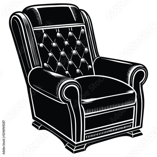 recliner chair vector art design