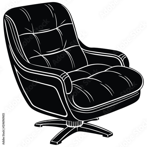 recliner chair vector art design