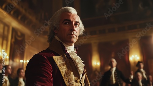 Historical Portrait of a Dignified Man in Formal Attire