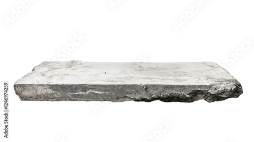 Concrete slab isolated on transparent or white background