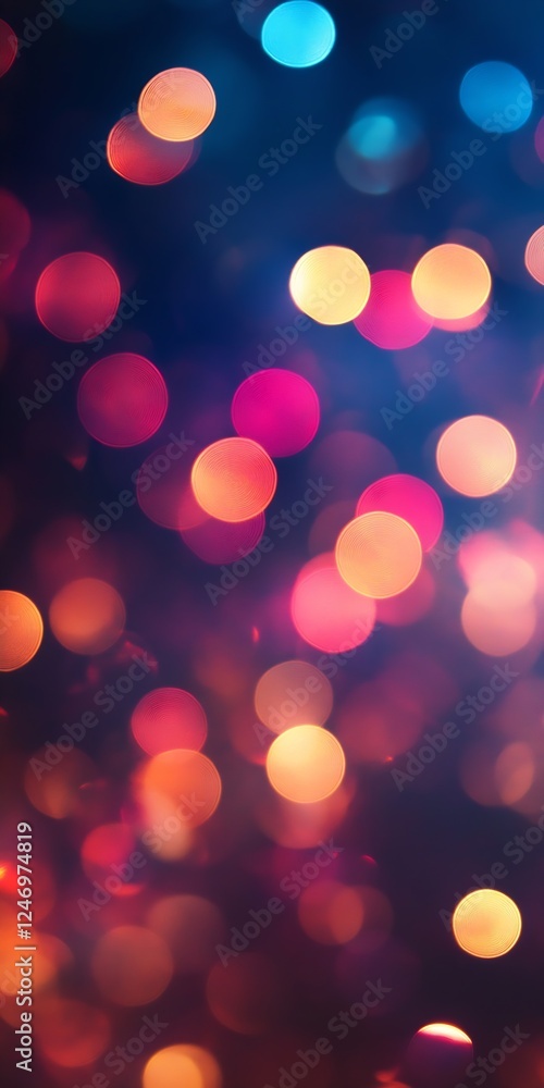 Obraz premium Warm colorful blurred bokeh lights creating festive atmosphere : Generative AI