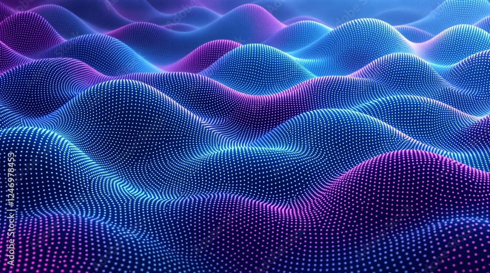Abstract Digital Waves Background with Gradient Dots in Motion – Blue, Pink & Purple Fluid Design Abstract Digital Waves Background with Gradient Dots in Motion – Blue, Pink & Purple Fluid Design