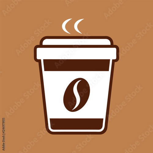 A coffee cap colorful vector icon illustration