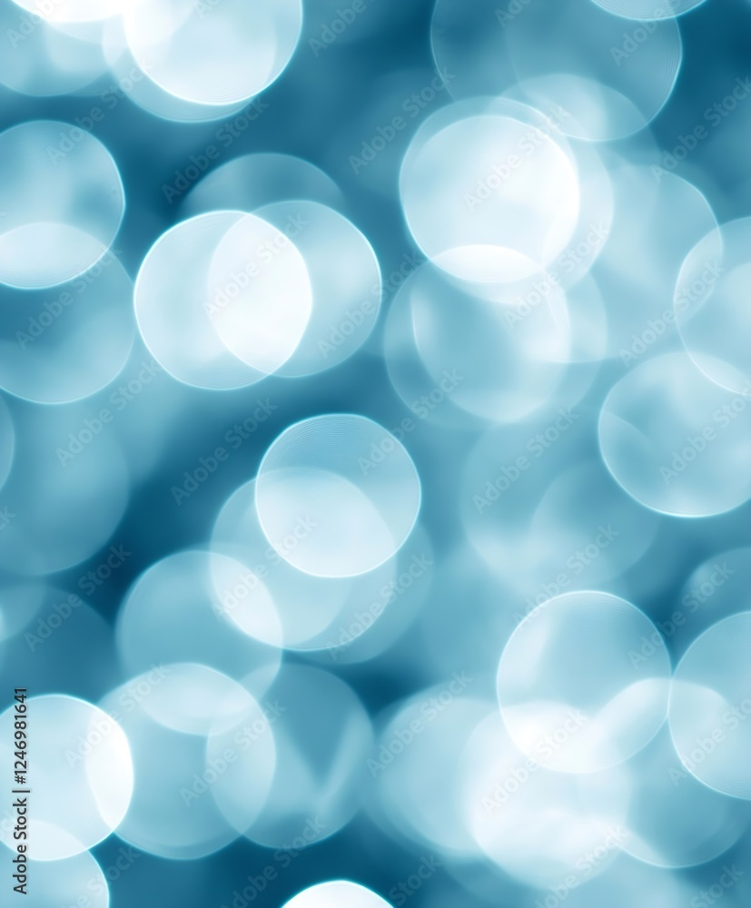 Blue Bokeh Abstract Background with Soft Circular Light Patterns : Generative AI Blue Bokeh Abstract Background with Soft Circular Light Patterns : Generative AI
