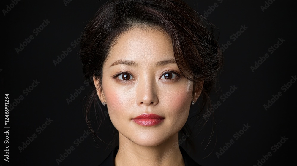 Woman's portrait, dark background, professional headshot, website use Woman's portrait, dark background, professional headshot, website use