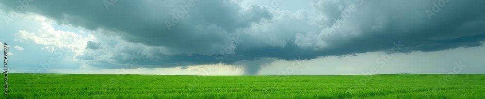 Dark grey clouds gather over a green grassy field, fields, dark clouds, cloud formation Dark grey clouds gather over a green grassy field, fields, dark clouds, cloud formation