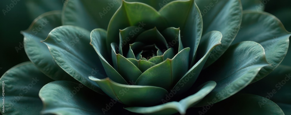 Obraz premium Delicate black petals unfolding in a grey green vortex, minimalist, grey, foliage
