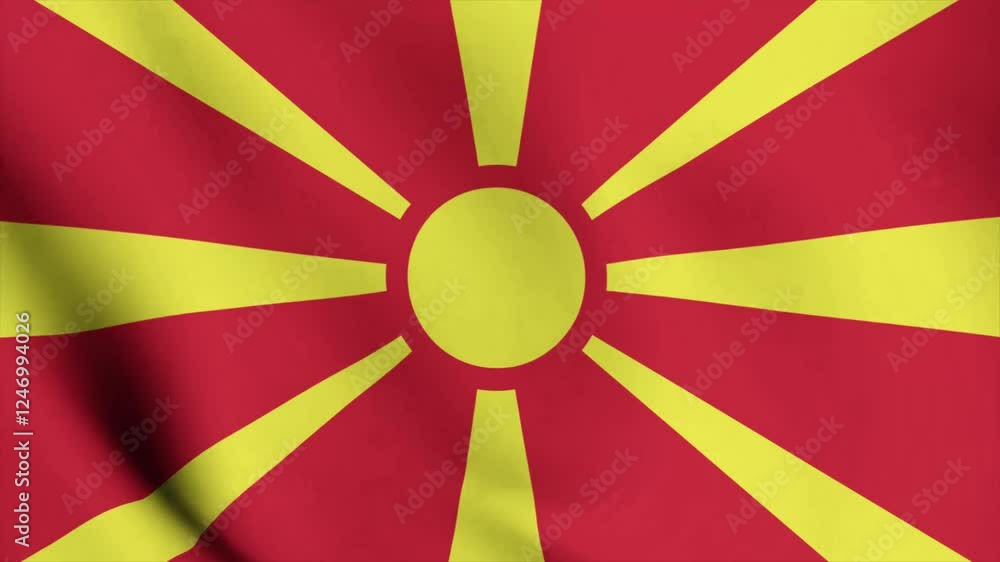 Animated Video Featuring the Wavy Flag of MACEDONIA Animated Video Featuring the Wavy Flag of MACEDONIA