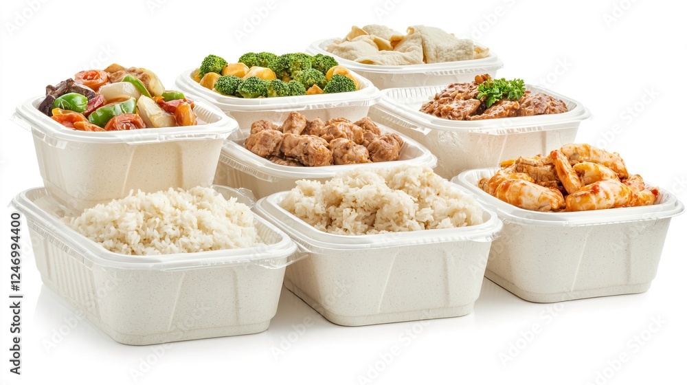Takeaway Food Box Collection with Variety of Meal Options Takeaway Food Box Collection with Variety of Meal Options