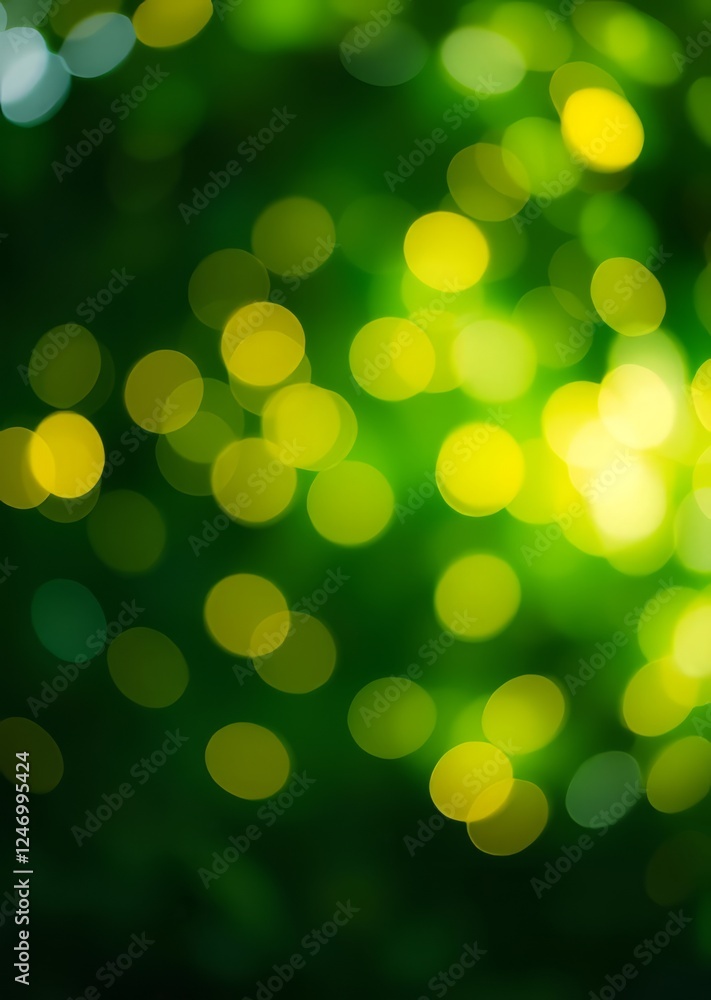 Obraz premium Green and yellow bokeh background bokeh green bokeh green abstract background light bright blur pattern