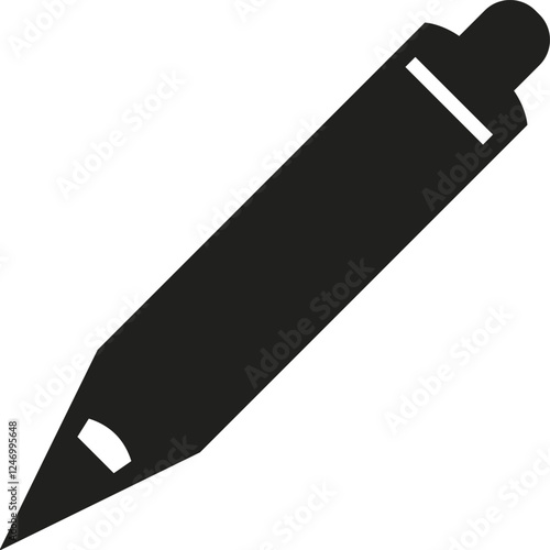 pen icon silhouette vector illustration