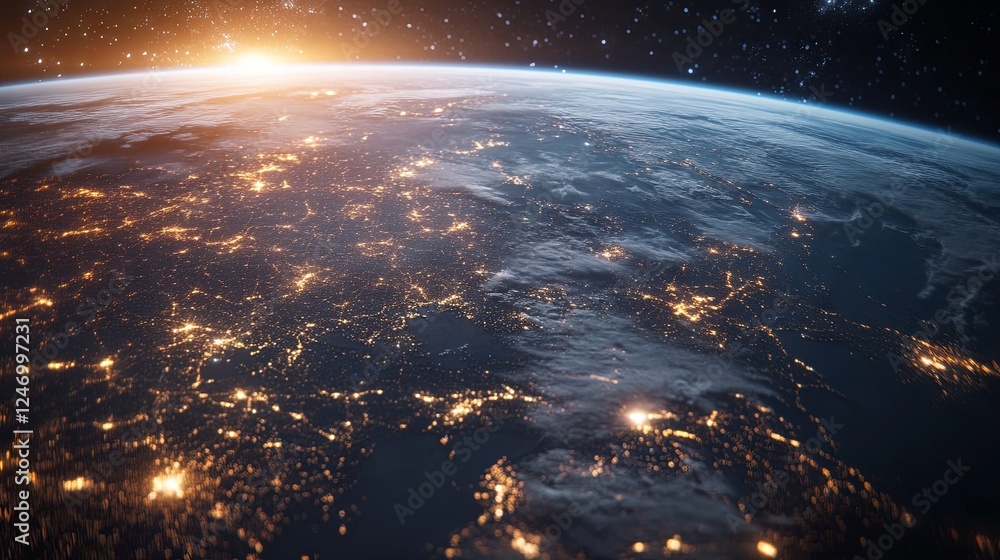 Obraz premium World map, network connectivity, data exchange and telecommunication