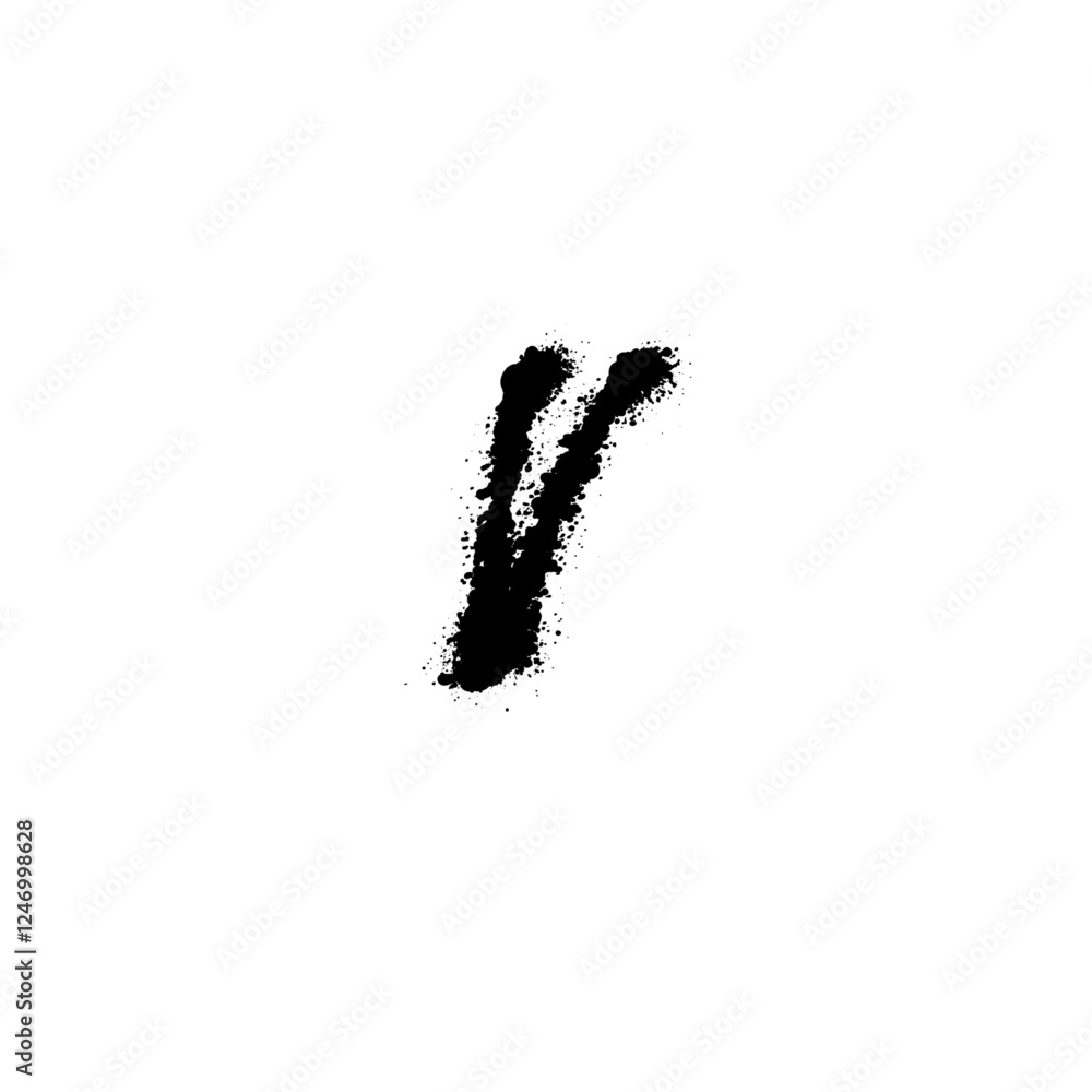 Graffiti letter V, modern logo concept, rough spray paint handdrawn letter mark for freshes branding, street art, trendy startups, youthful businesses, game apps. Vector illustration Graffiti letter V, modern logo concept, rough spray paint handdrawn letter mark for freshes branding, street art, trendy startups, youthful businesses, game apps. Vector illustration