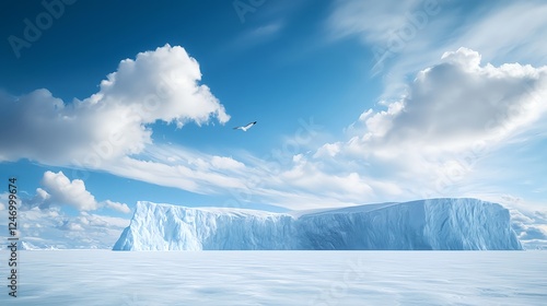 Majestic Glacier Under a Blue Sky