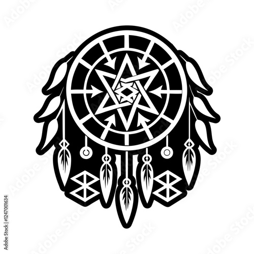 Dreamcatcher icon in glyph style