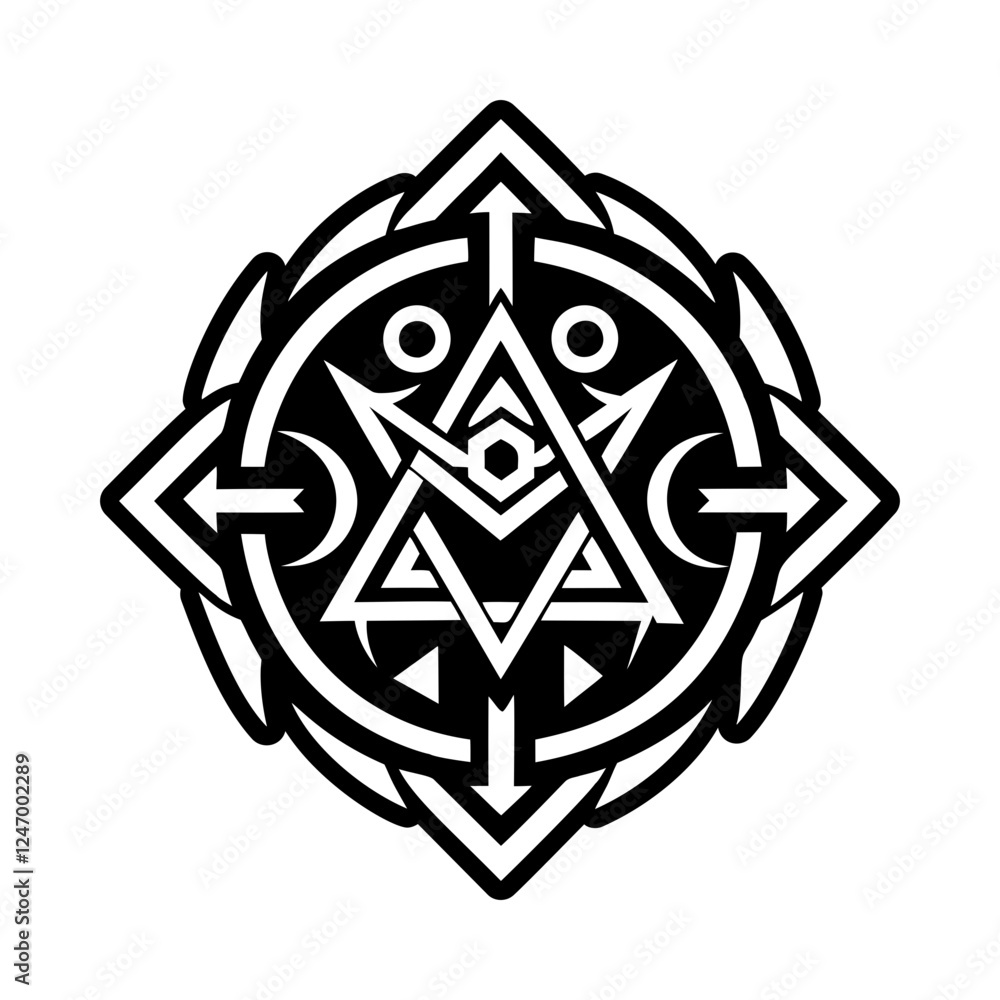 Obraz premium Odin runes icon in glyph style