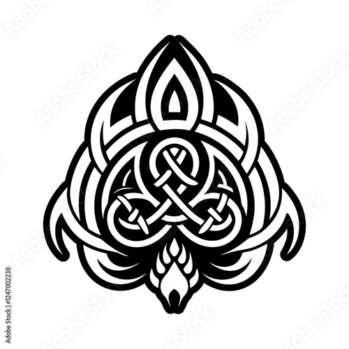 A glyph style icon of norse symbol