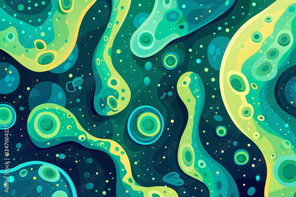 Abstract microbial life patterns art Abstract microbial life patterns art