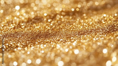 Light Shiny Golden Glitter Background for Luxury Design or Celebration Themes