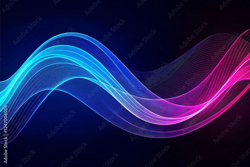 Fototapeta premium abstract blue wave background