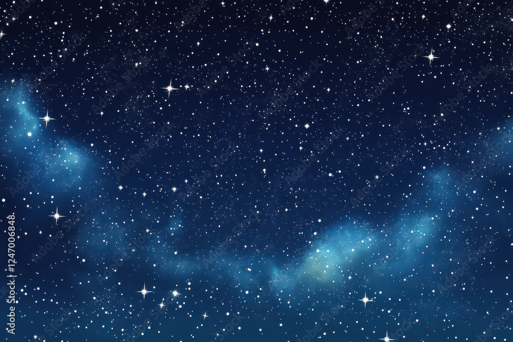 Fototapeta premium Charming flat design template featuring stars in cosmic surroundings
