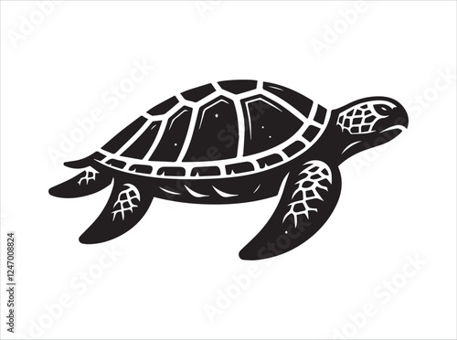 "Turtle Vector Illustration for Ocean, Nature, and Creative Design Projects"