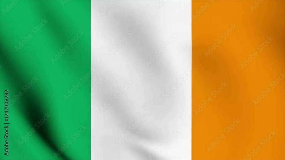 Animated Video Featuring the Wavy Flag of IRELAND Animated Video Featuring the Wavy Flag of IRELAND