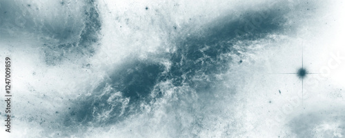 Beautiful and Surreal Astronomical Scene Featuring a Glowing Nebula Amongst the Stars of Space
