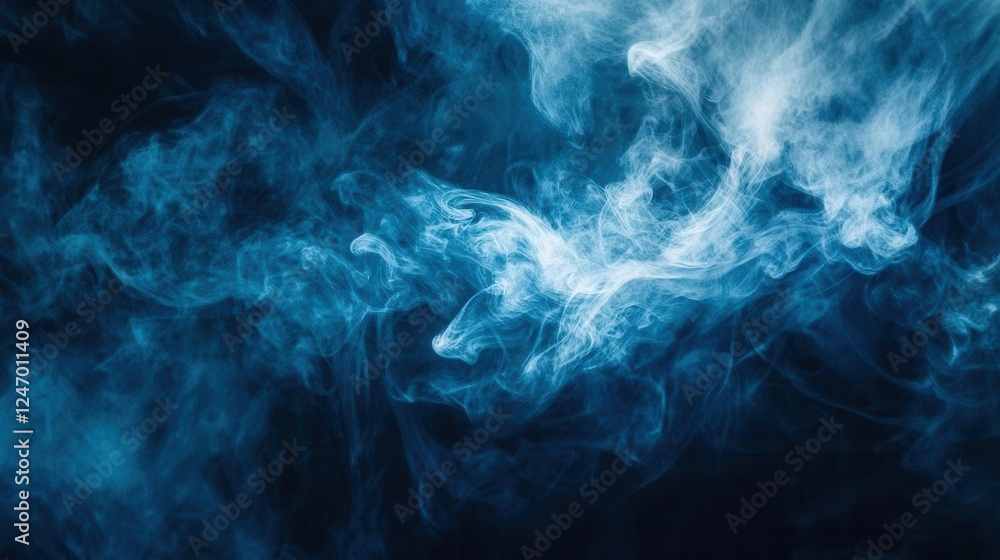 Obraz premium Mysterious Night Sky with Dramatic Smoke and Clouds for Cinematic Storytelling
