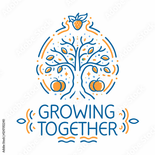 Artistic tree illustration promoting environmental harmony