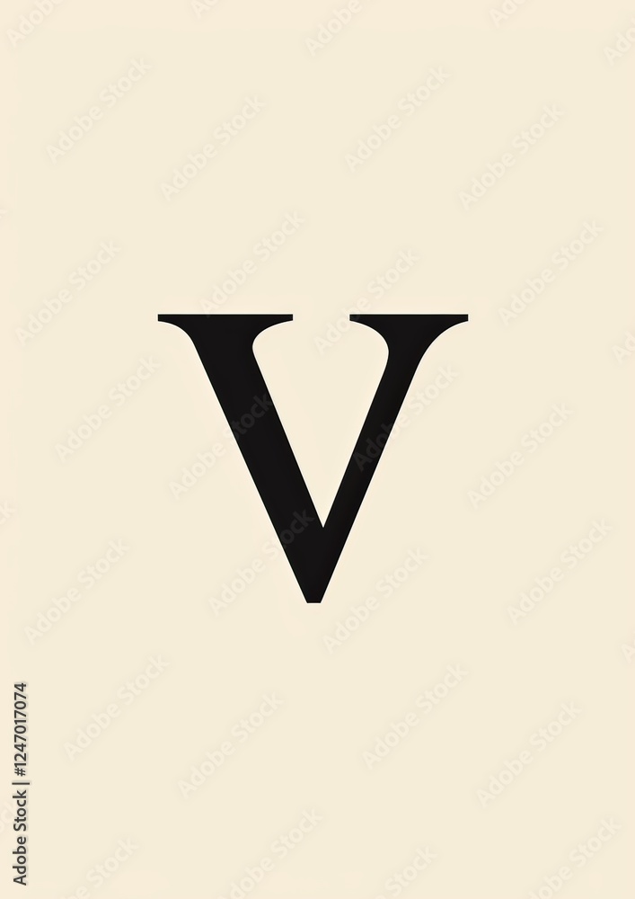 rounded 'V' in black on a light yellow backgroun rounded 'V' in black on a light yellow backgroun