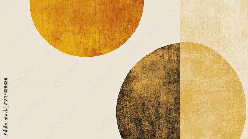 Icon design featuring two warm tones of brown and yellow on a white background