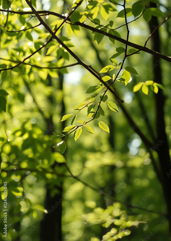 Soft focus on green leaves and branches creating a bokeh effect in a sun-dappled forest during spring bokeh green bokeh green abstract background light bright blur pattern Soft focus on green leaves and branches creating a bokeh effect in a sun-dappled forest during spring bokeh green bokeh green abstract background light bright blur pattern
