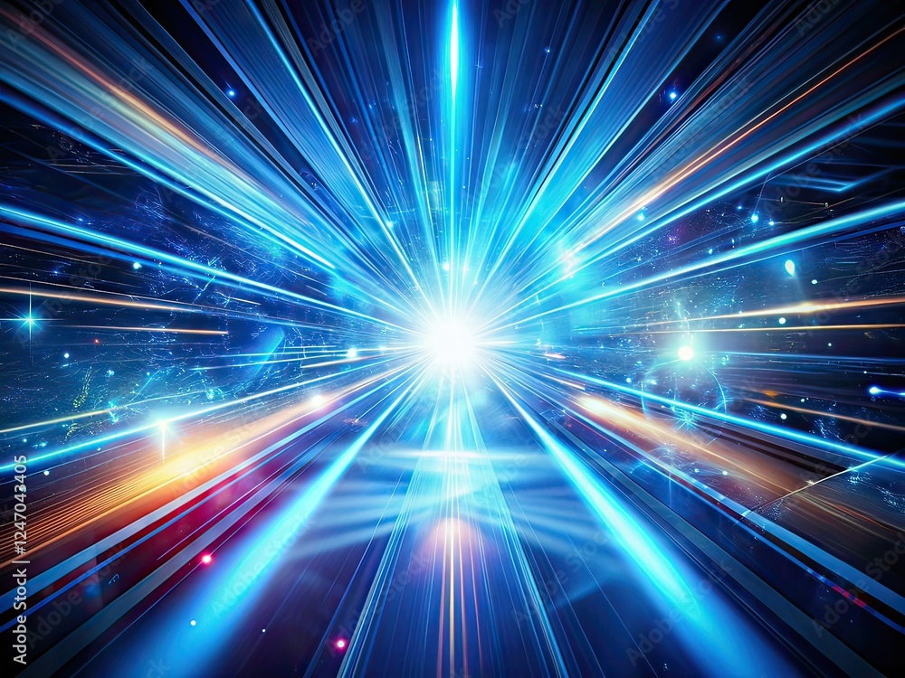 Fototapeta premium Futuristic Abstract Double Exposure - Science & Energy Technology