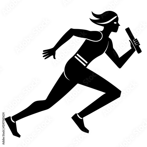 running woman silhouette
